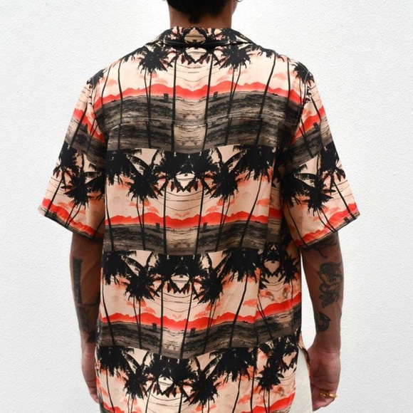 Men's Hawaiian shirt 100% silk by Philip Huang size L - Picture 11 of 12